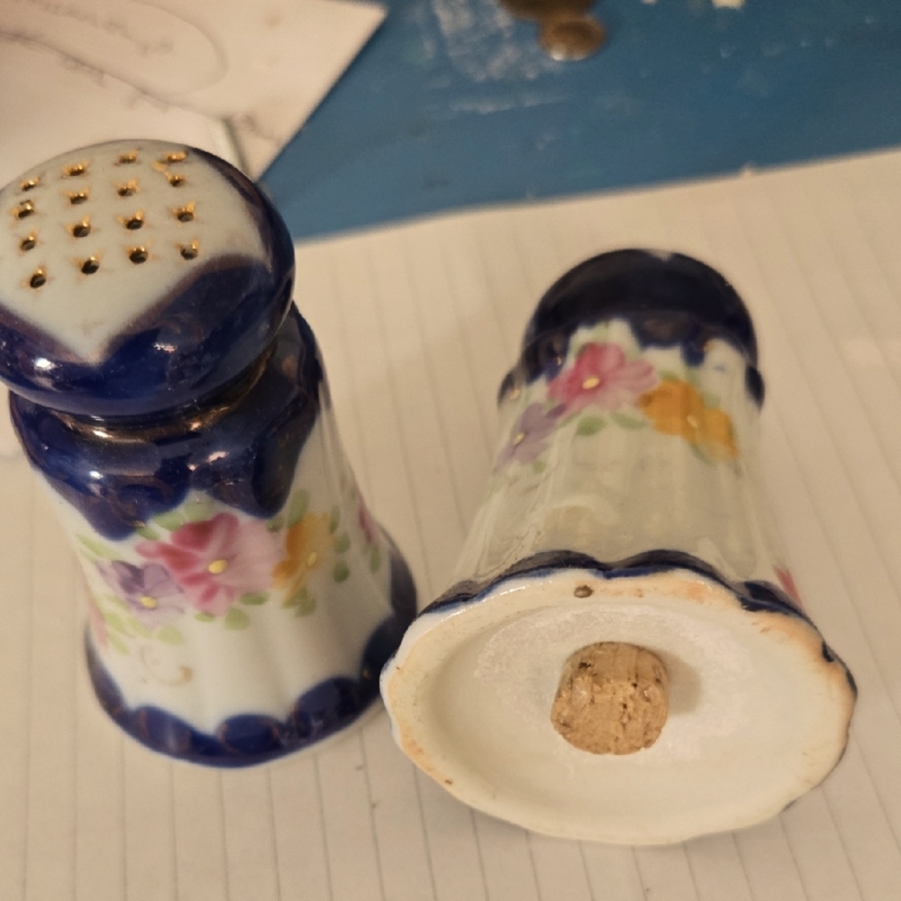 Floral Ceramic Salt and Pepper Shakers
